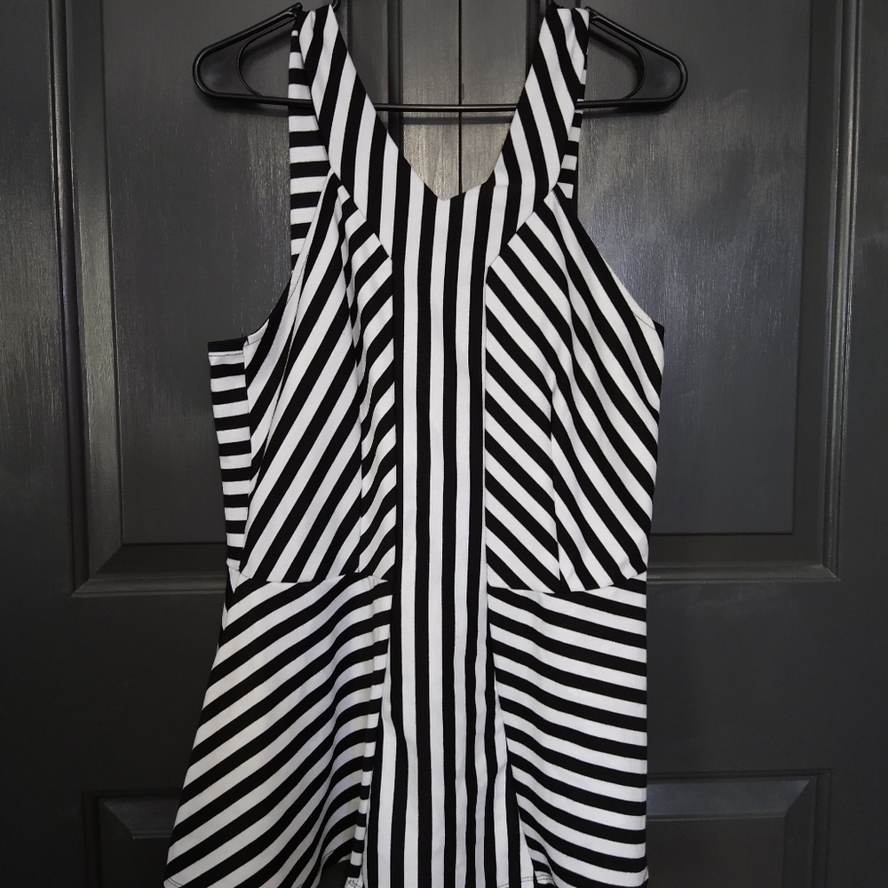 Torrid Striped Peplum Top